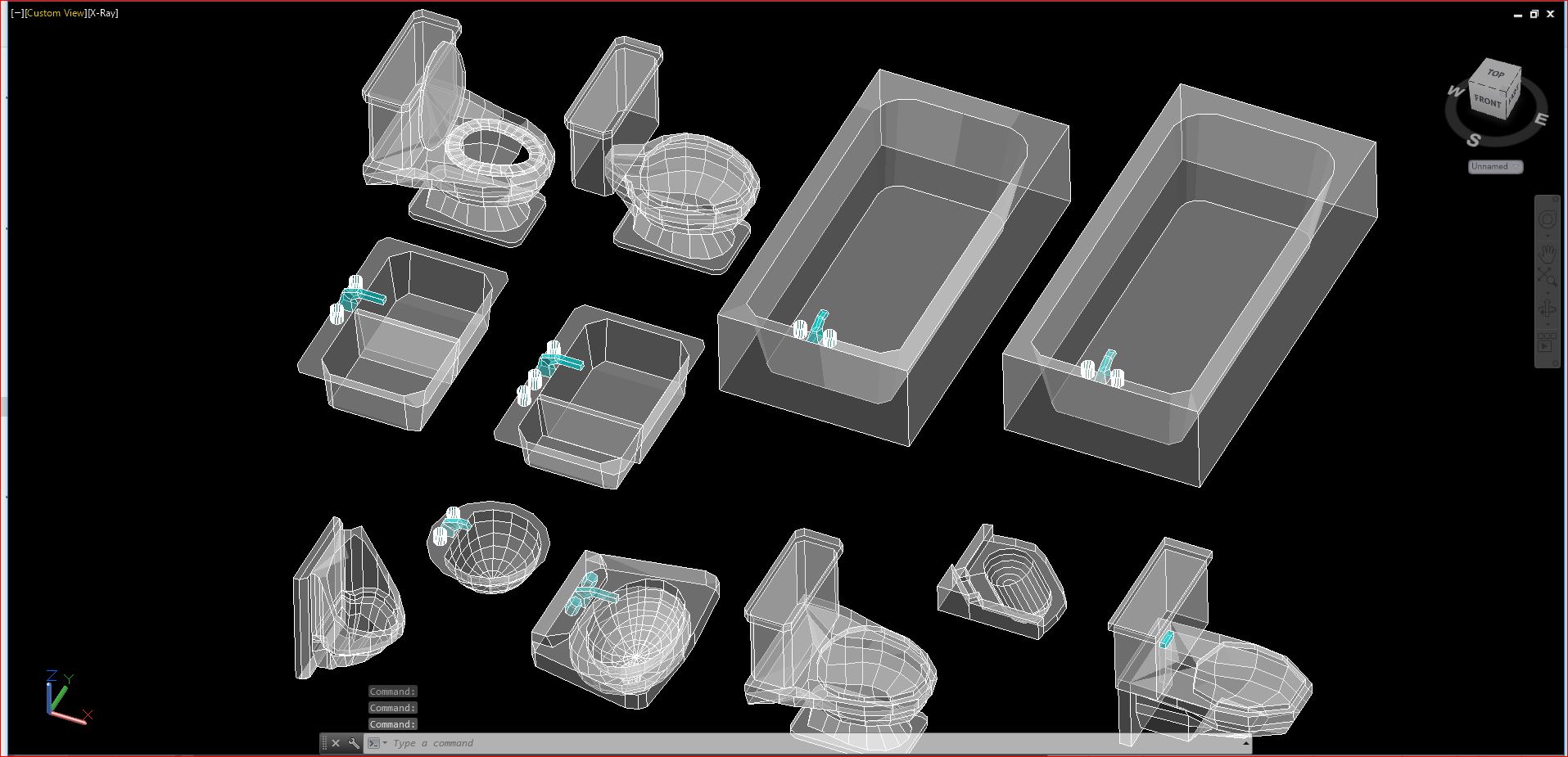 Thư Viện Thiết Bị Vệ Sinh Wc, Bồn Cầu-3D - Shop Drawing Cơ Điện M&E